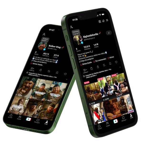 Mes comptes IA sur TikTok